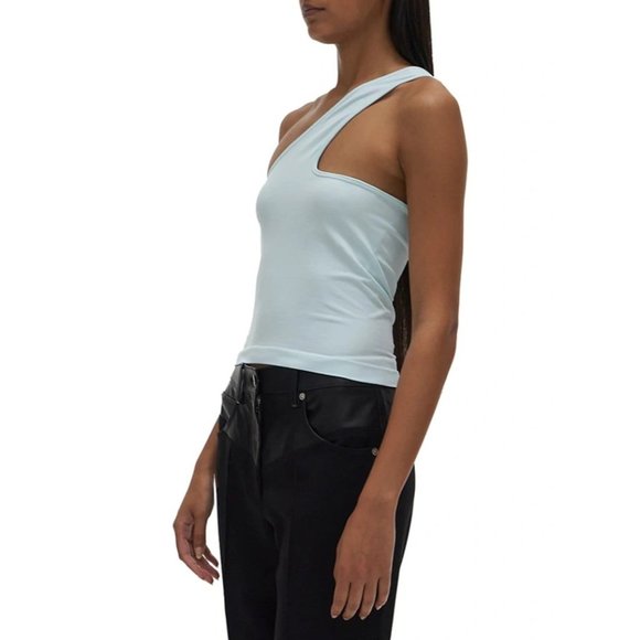HELMUT LANG Cutout Seamless Tank Top in Cyber Blue - NWT - Size XS / S - Picture 3 of 4